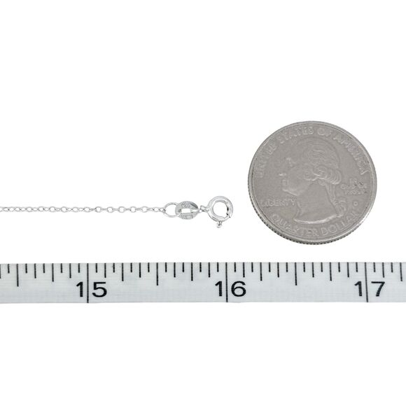 Vintage LATH Sterling Silver 925 1.2mm Cable Chain Necklace 16" - Picture 2 of 3